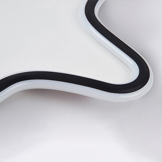 Plafonnier encastré en forme d'étoile en métal, style moderne, éclairage encastré à 1 lumière en noir