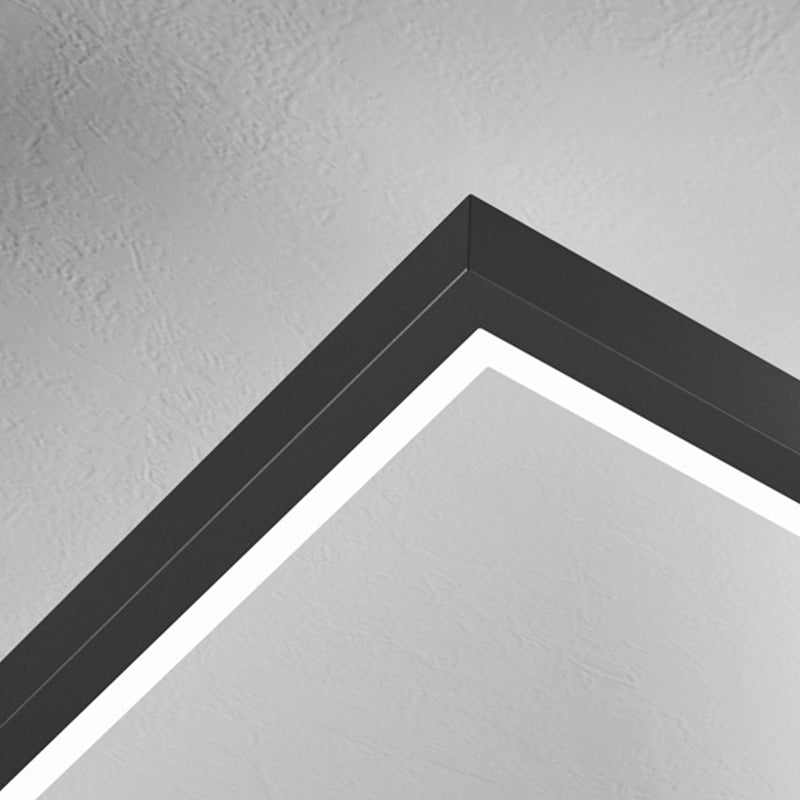 Metal cuadrado de la forma de la luz de techo de color moderno estilo moderno 2 luces de montaje de iluminación en negro