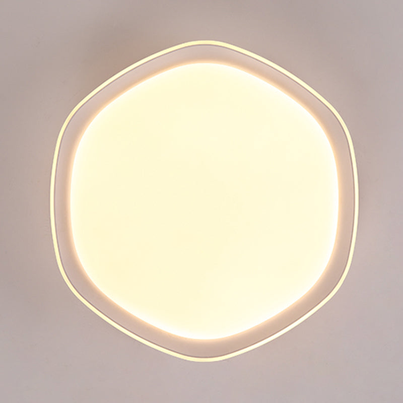 Plafonnier encastré en bois de forme géométrique, éclairage encastré moderne à 1 lumière en marron