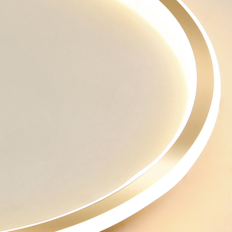 Iluminación integrada de una sola luz moderna con techo circular metálico