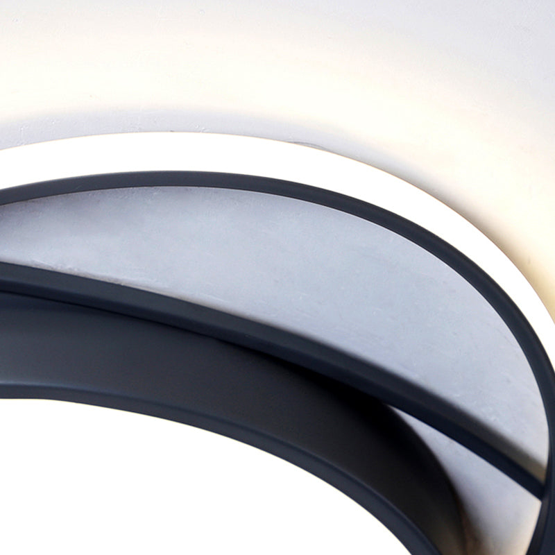 Metal Round Shape Flush Ceiling Light Modern Style 3 Lights Flush Mount Lighting