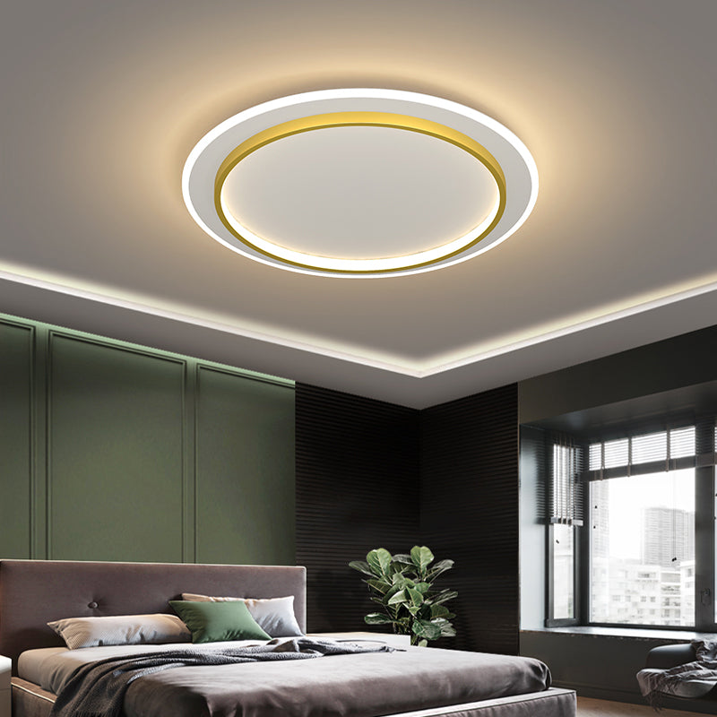 Lámpara de techo empotrada con forma geométrica de metal, estilo moderno, 2 luces, iluminación empotrada