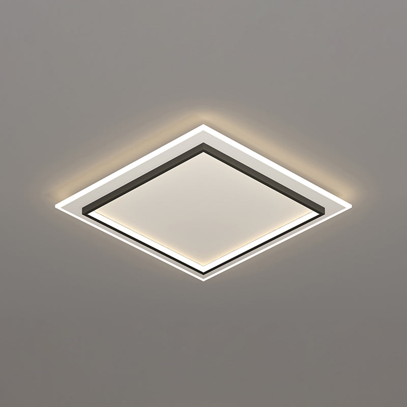 Lámpara de techo empotrada con forma geométrica de metal, estilo moderno, 2 luces, iluminación empotrada