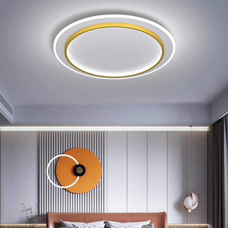 Lámpara de techo empotrada con forma geométrica de metal, estilo moderno, 2 luces, iluminación empotrada