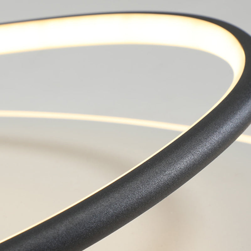 Plafonnier encastré à abat-jour rond en métal, luminaire moderne à 2 lumières