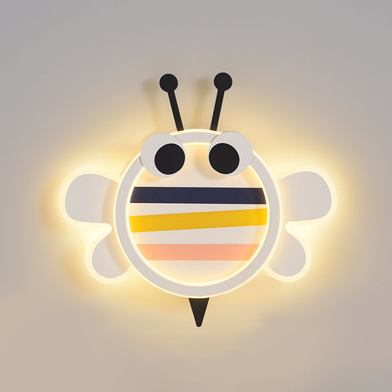 Plafonnier affleurant à abat-jour unique en métal, style enfant, luminaire multi-lumières
