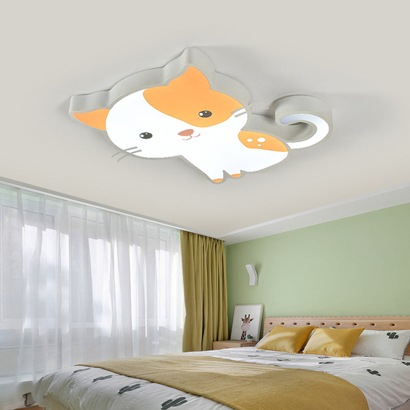 Metal Unique Shade Flush Ceiling Light Kid Style 1 Light Flush Mount Halterung