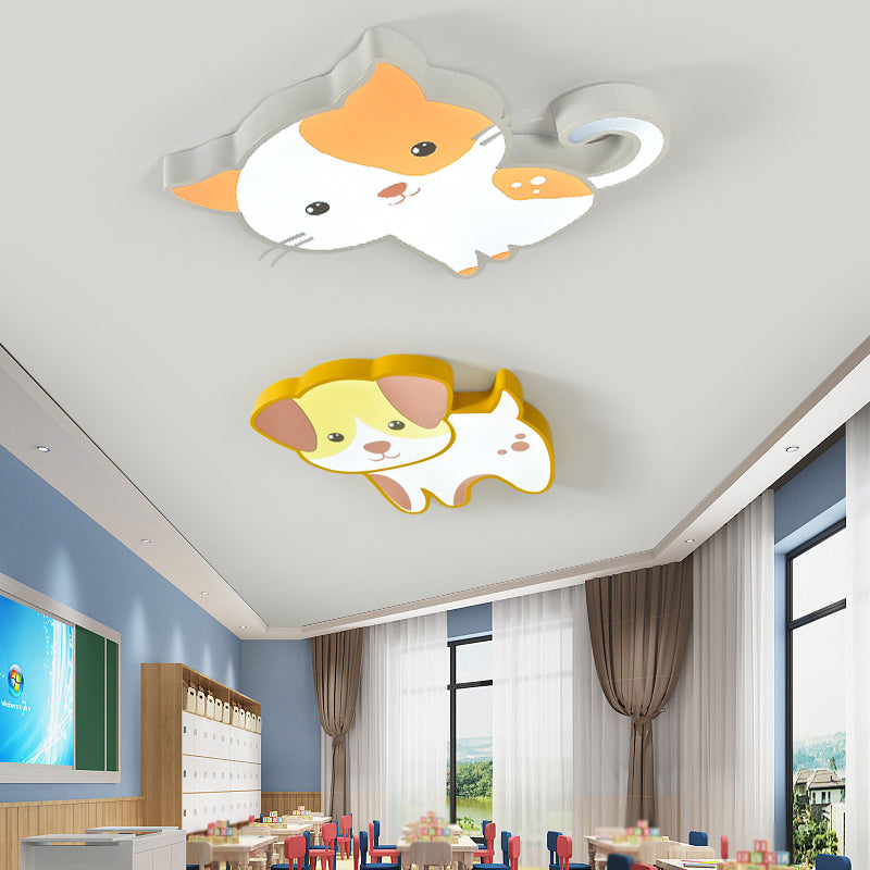 Metal Unique Shade Flush Ceiling Light Kid Style 1 Light Flush Mount Halterung