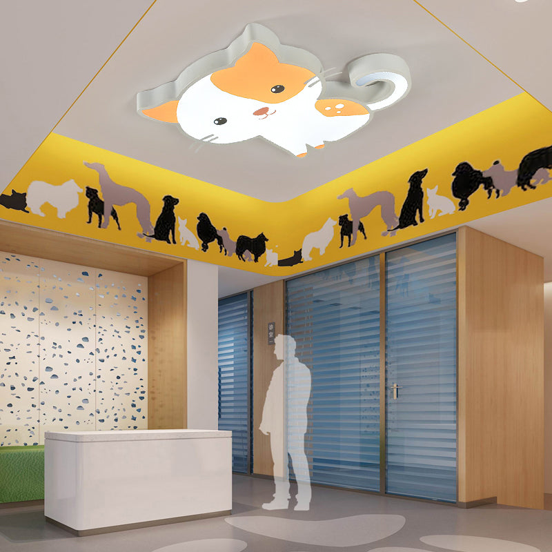 Metal Unique Shade Flush Ceiling Light Kid Style 1 Light Flush Mount Halterung