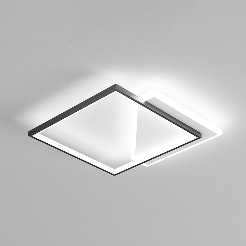 Luz del techo geométrico de la luz del techo de la luz moderna 2 luces de montaje del montaje en negro