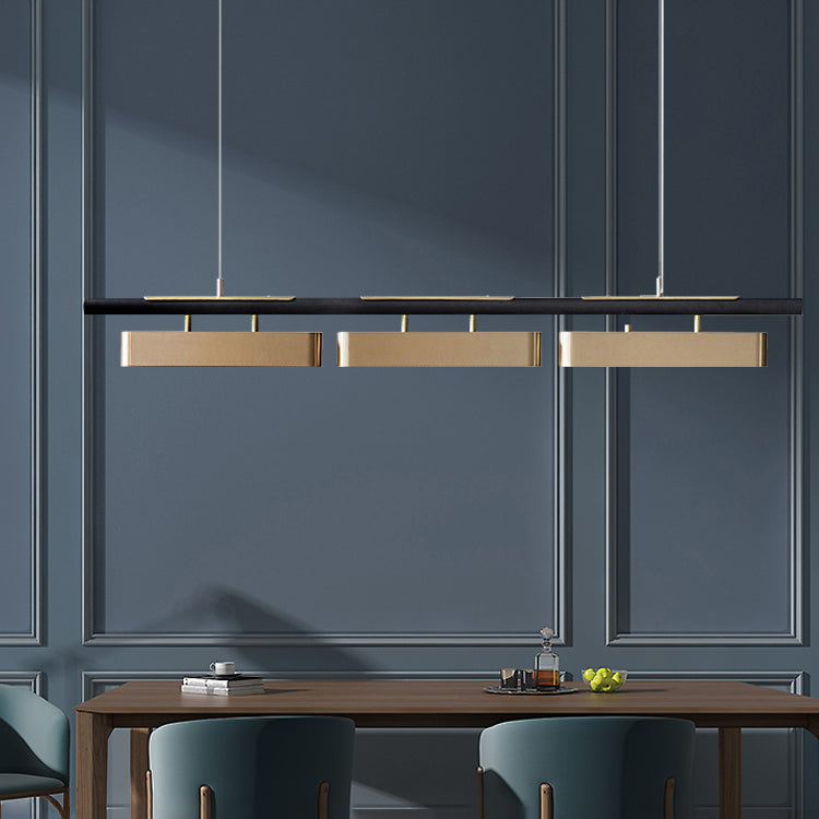 Luces colgantes de la isla de metal de la isla lineal de estilo moderno