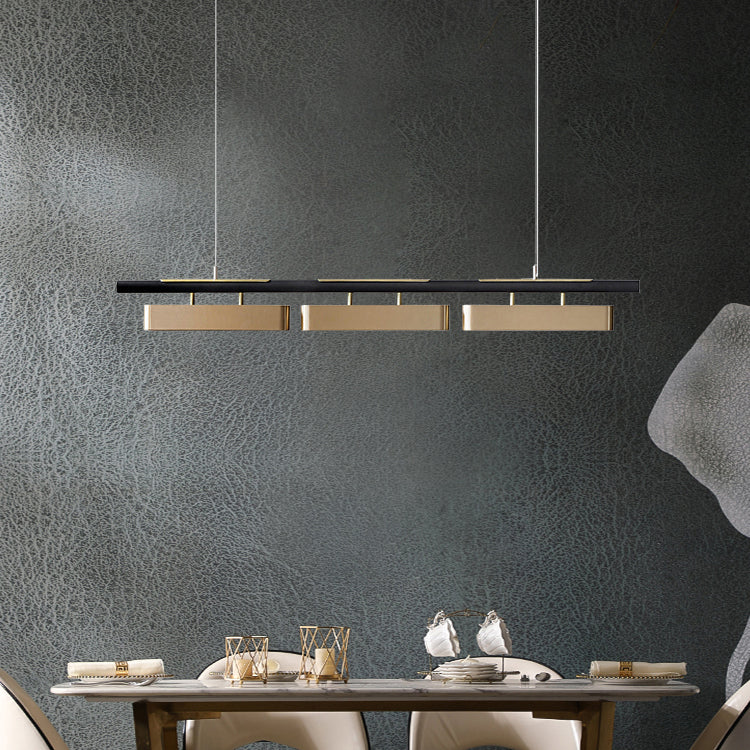 Luces colgantes de la isla de metal de la isla lineal de estilo moderno