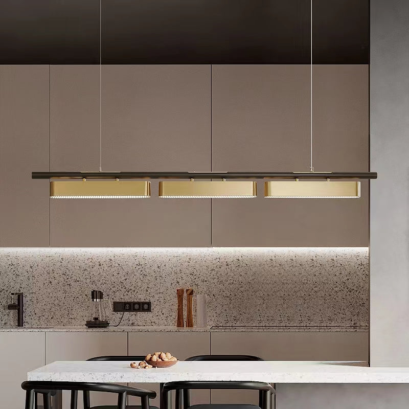 Luces colgantes de la isla de metal de la isla lineal de estilo moderno