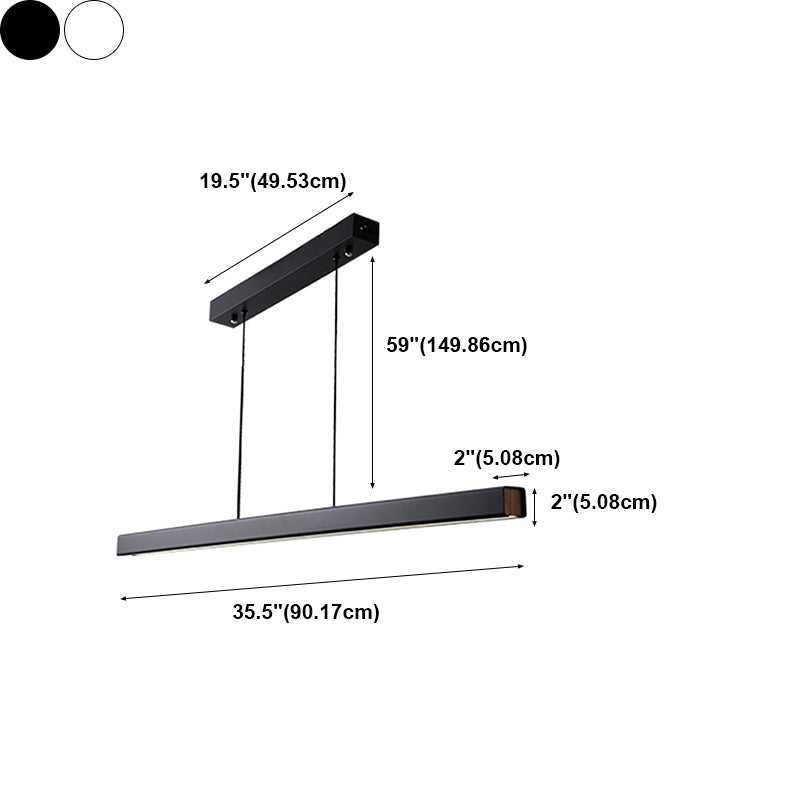 Estilo moderno lineal isla livera metal 1- Luz de luz de luz de luz