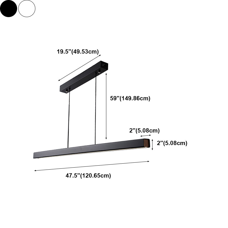 Estilo moderno lineal isla livera metal 1- Luz de luz de luz de luz