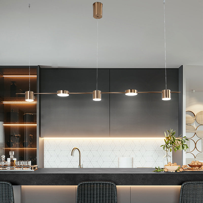 Luz de colgante de cilindro de estilo moderno lámparas colgantes de metal