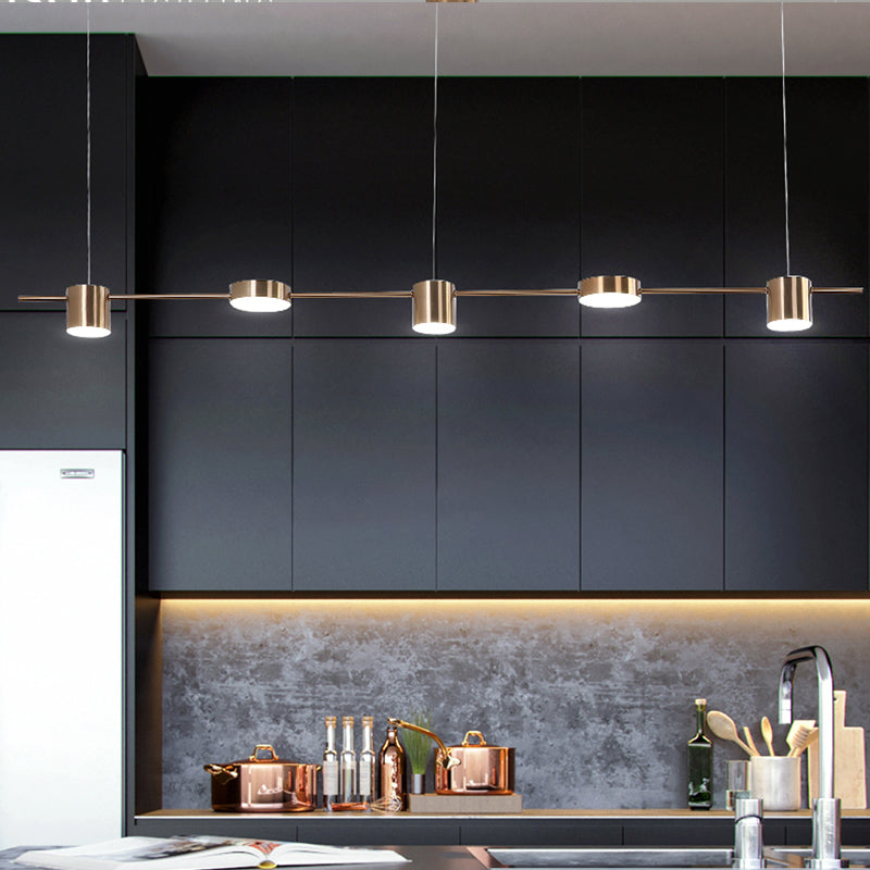 Luz de colgante de cilindro de estilo moderno lámparas colgantes de metal