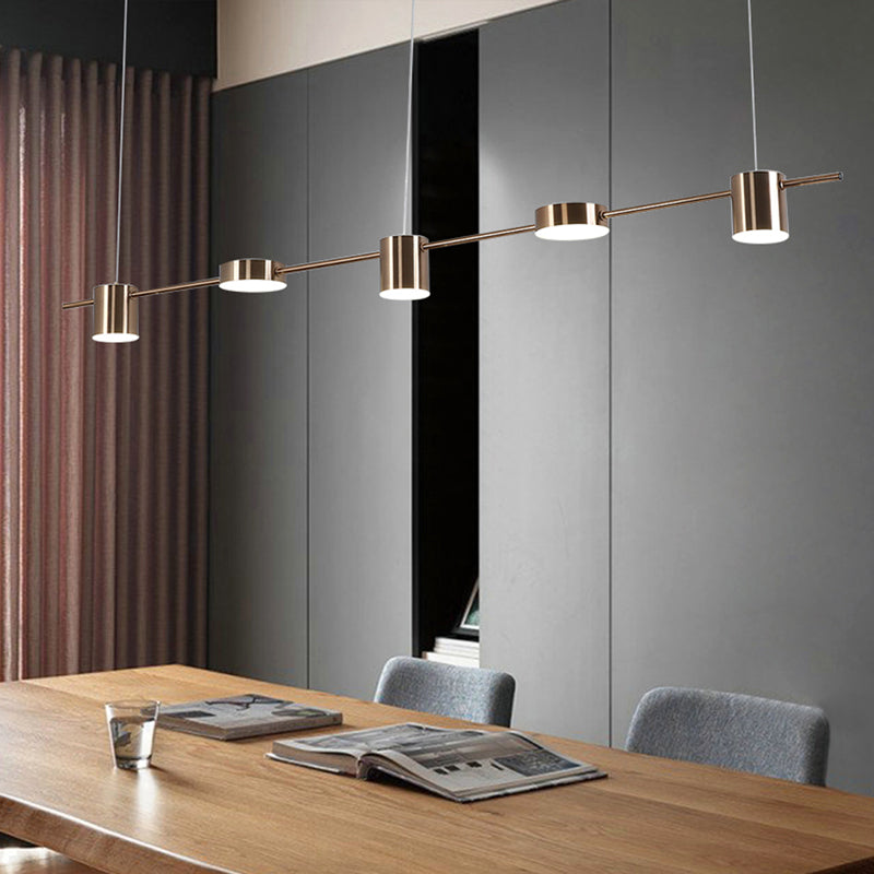 Luz de colgante de cilindro de estilo moderno lámparas colgantes de metal