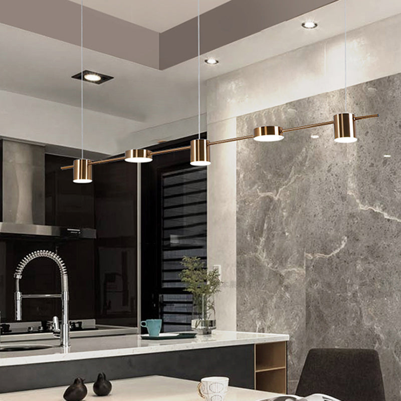 Luz de colgante de cilindro de estilo moderno lámparas colgantes de metal