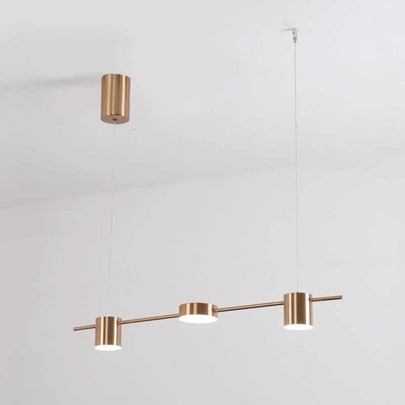 Luz de colgante de cilindro de estilo moderno lámparas colgantes de metal
