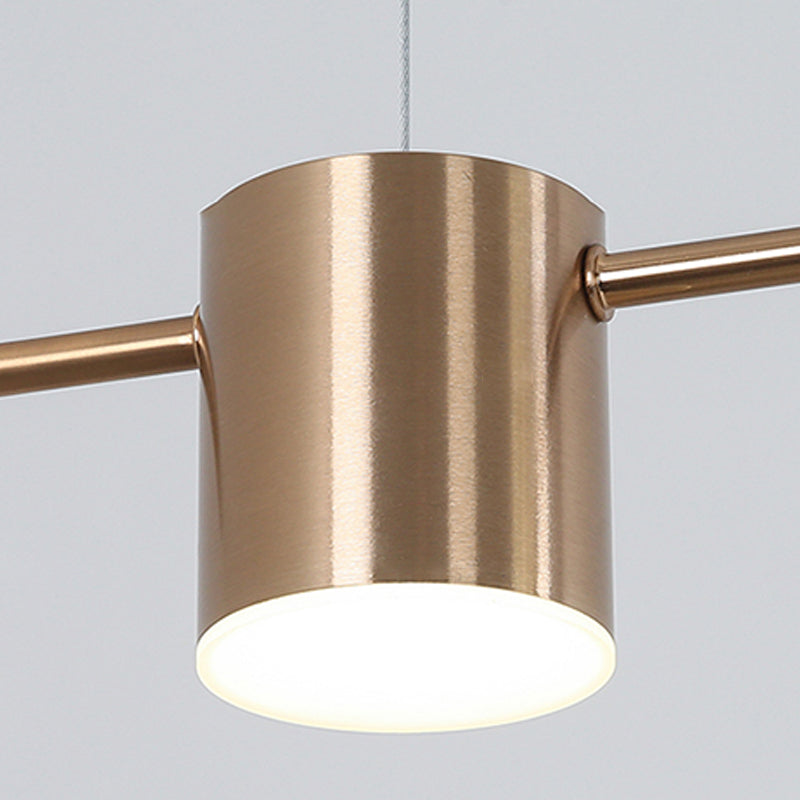 Luz de colgante de cilindro de estilo moderno lámparas colgantes de metal