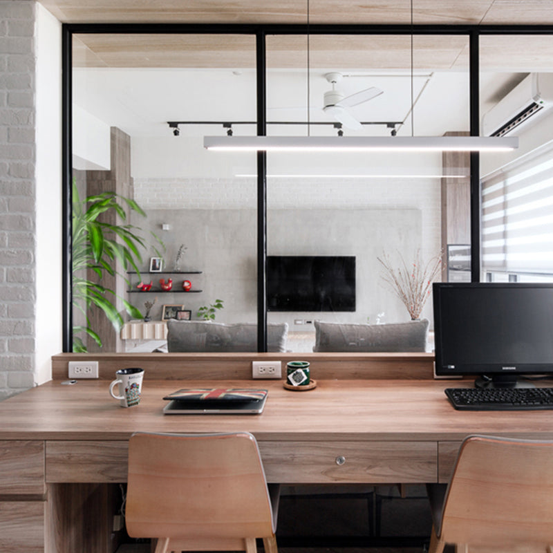 Estilo moderno lineal colgante de metal 1 lámpara de luz de luz