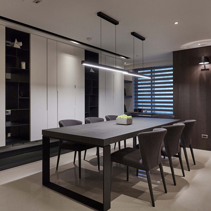 Estilo moderno lineal colgante de metal 1 lámpara de luz de luz