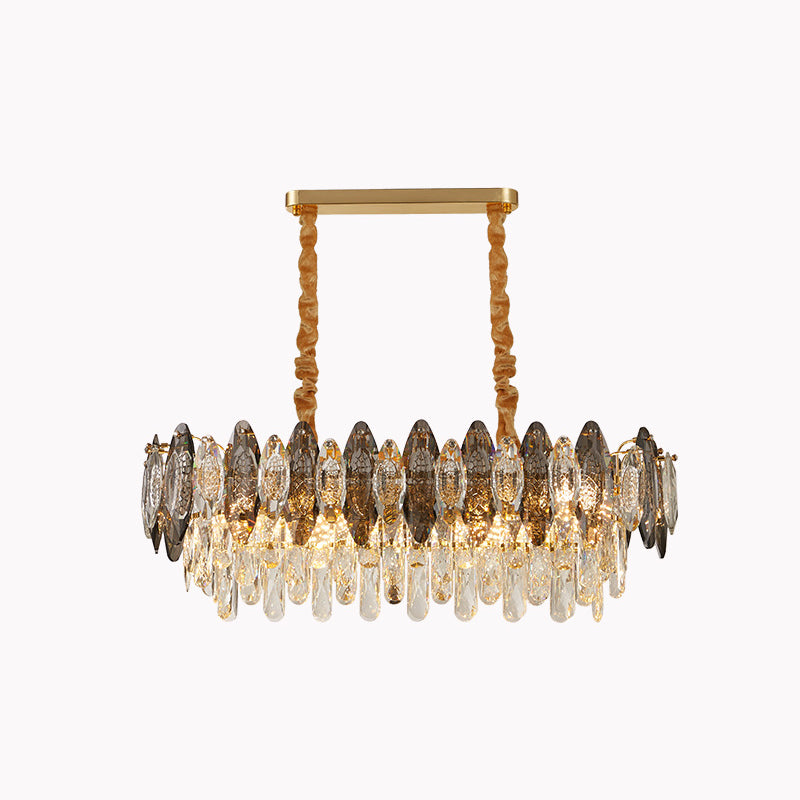 Luz de la isla geométrica de estilo moderno Iluminación de la isla de cristal para isla de cocina