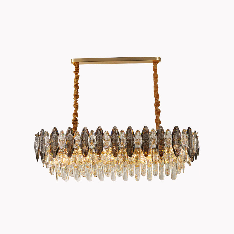 Luz de la isla geométrica de estilo moderno Iluminación de la isla de cristal para isla de cocina