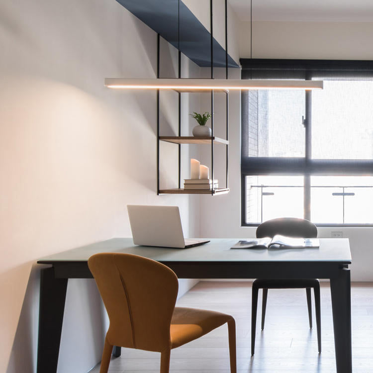 Estilo moderno lineal colgante de metal claro 1 lámpara de la isla de la luz