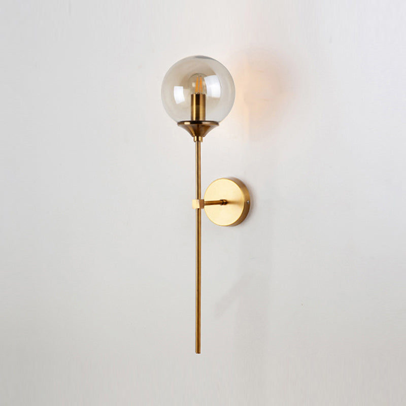 Glass Ball Wall Mounted Lamps Modern Style 1 Light Wall Lighting Fixtures