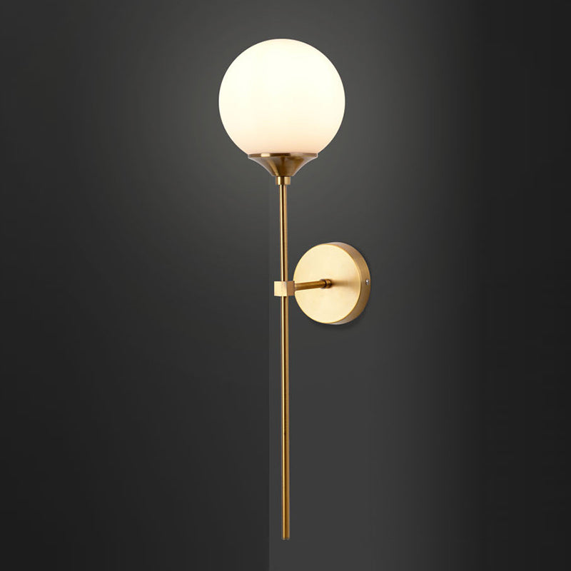 Glass Ball Wall Mounted Lamps Modern Style 1 Light Wall Lighting Fixtures
