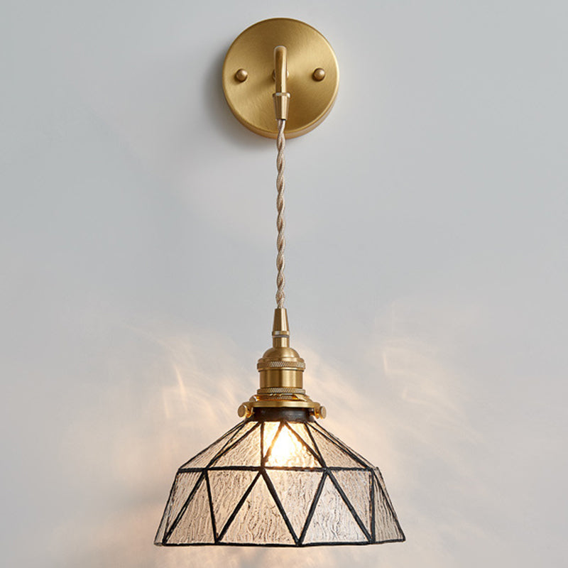 1 appliques murales géométriques légères Lampes murales en verre de style industriel