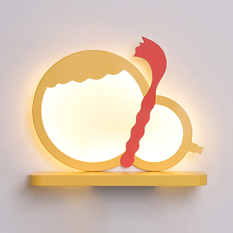 Stile per bambini a forma unica muro di metallo 1 luce da parete leggera luce