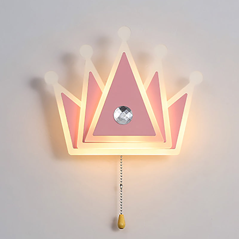 Stile per bambini a forma unica muro di metallo 1 luce da parete leggera luce