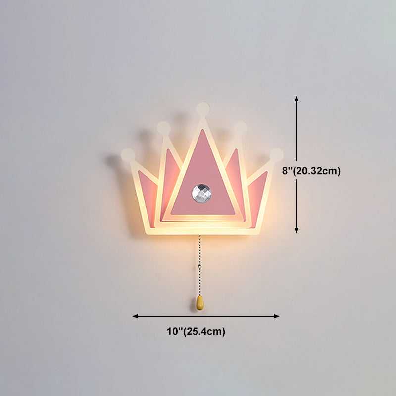 Stile per bambini a forma unica muro di metallo 1 luce da parete leggera luce