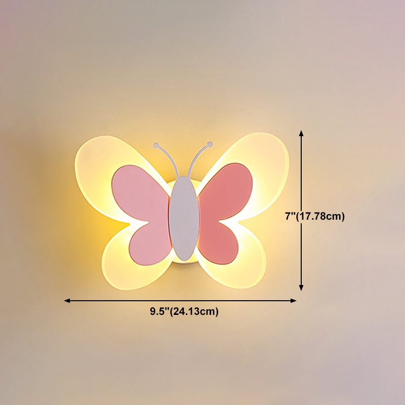 Stile per bambini a forma unica muro di metallo 1 luce da parete leggera luce