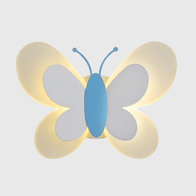 1 Light Butterfly Wall Sconce Modern Style Metal Wall Lighting for Bedroom