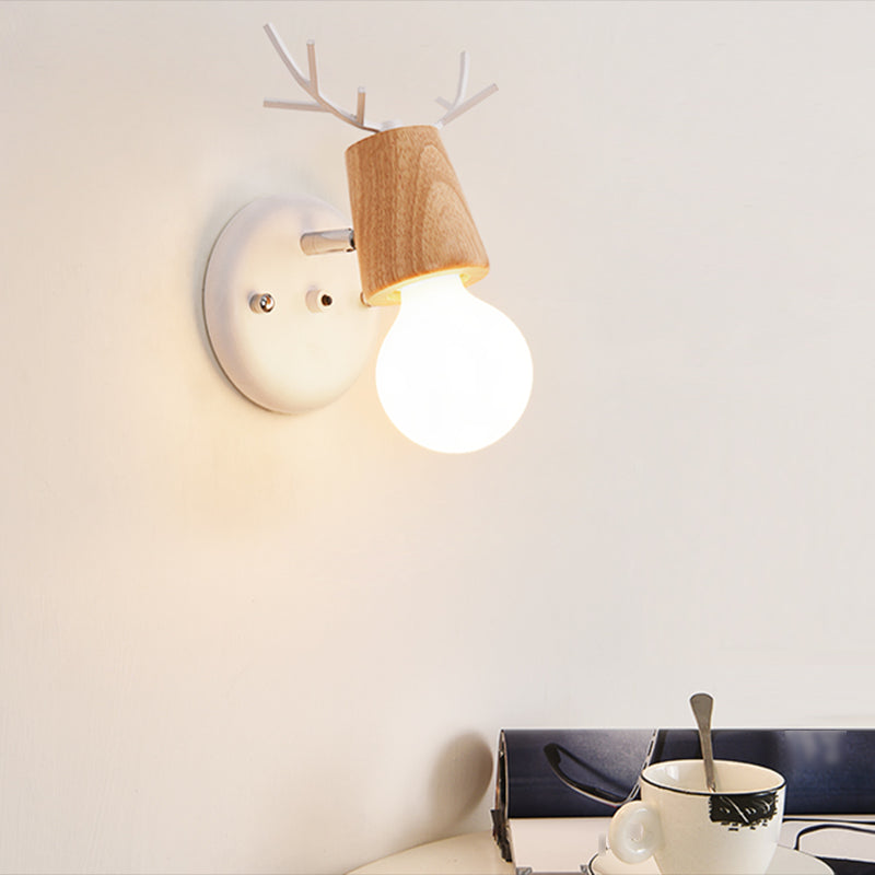 1-Light Unique Wall Sconce Modern Style Metal Wall Lighting for Bedroom