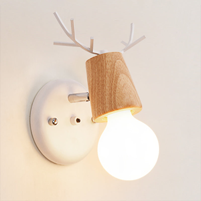 1-Light Unique Wall Sconce Modern Style Metal Wall Lighting for Bedroom