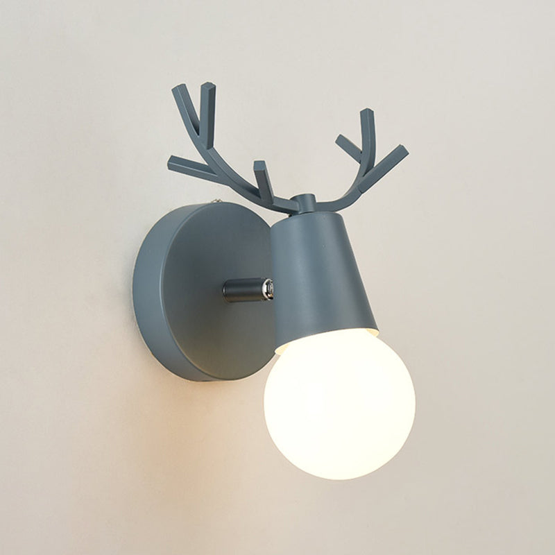 1-Light Unique Wall Sconce Modern Style Metal Wall Lighting for Bedroom