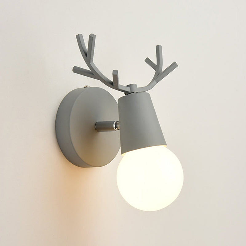 1-Light Unique Wall Sconce Modern Style Metal Wall Lighting for Bedroom