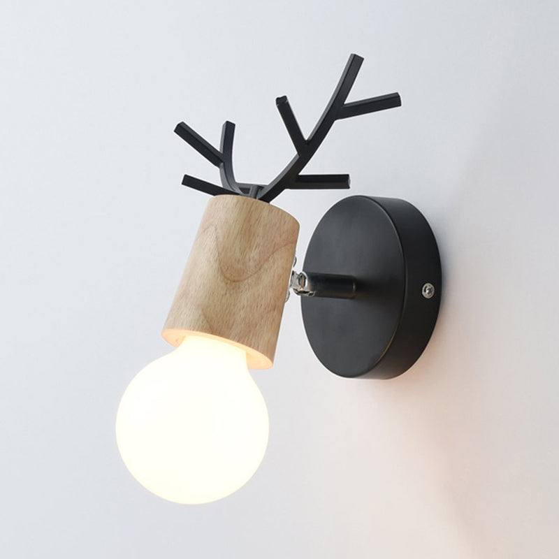 1-Light Unique Wall Sconce Modern Style Metal Wall Lighting for Bedroom