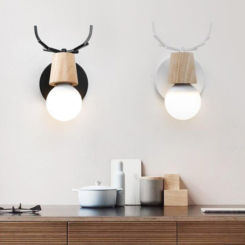 1-Light Unique Wall Sconce Modern Style Metal Wall Lighting for Bedroom