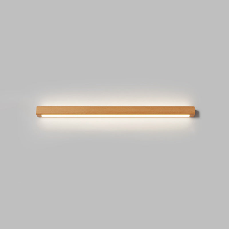 Iluminación de pared de madera de estilo de pared de tira de 2 luces para dormitorio