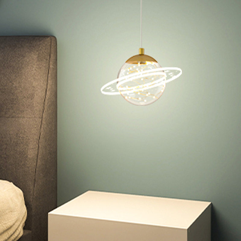 Ball Shape Glass Wall Light Modern Style Multi Lights Wall Mount Light