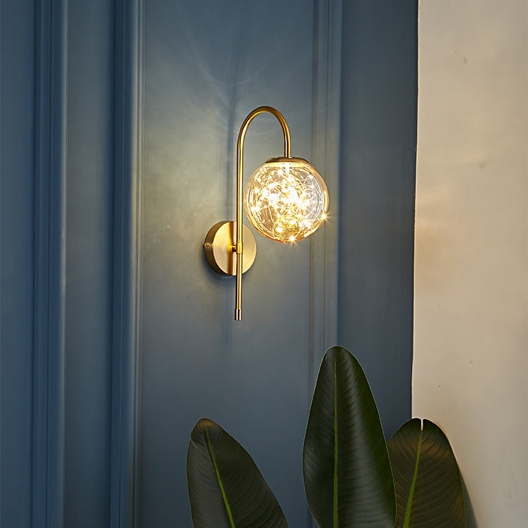 Kugelform Glaswand Licht moderner Stil 1 Leicht Wandhalterung Licht