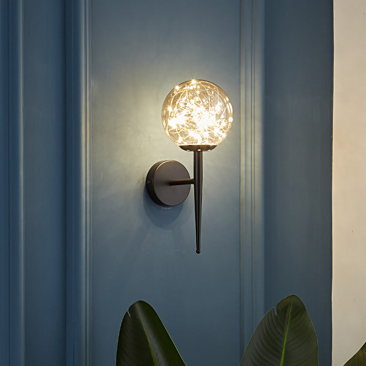 Kugelform Glaswand Licht moderner Stil 1 Leicht Wandhalterung Licht