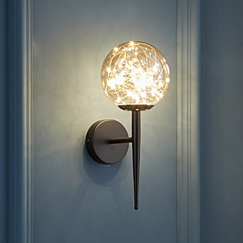 Kugelform Glaswand Licht moderner Stil 1 Leicht Wandhalterung Licht