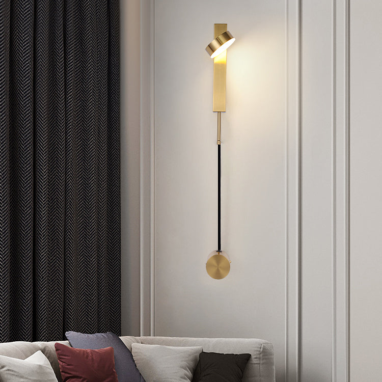 Metal Round Shape Wall Light Modern Style 1 Light Wall Mount Light